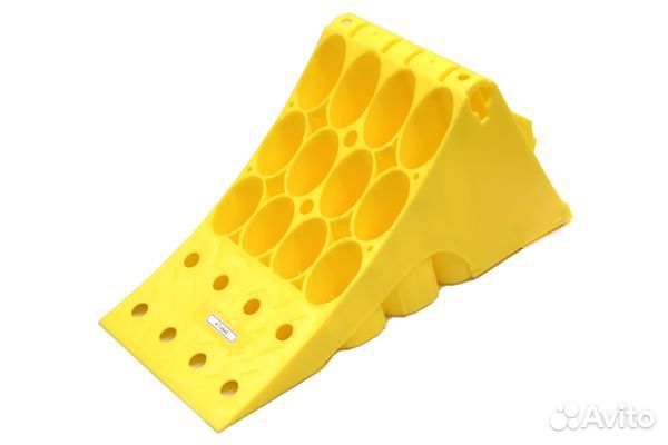 Упор противооткатный пластиковый 160мм жёлтый