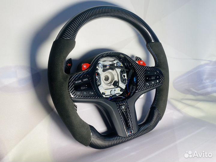 Руль BMW G серии карбон алькантара подогрев
