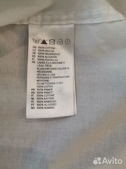 Рубашка H&M (100% хлопок)