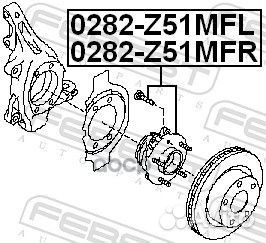 Ступица колеса перед лев 0282-Z51MFL Febest