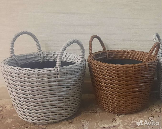 Кашпо из ротанга