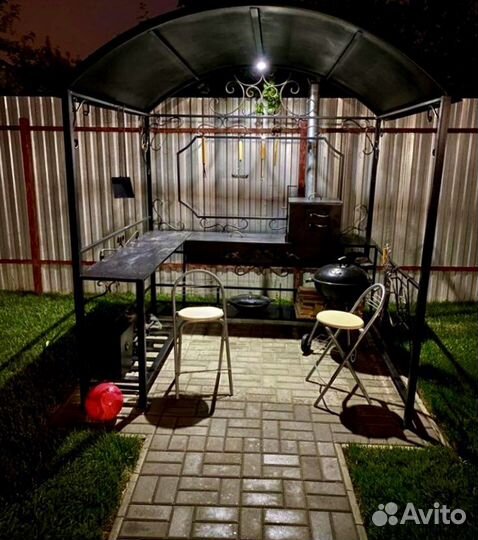 Мангал с крышей