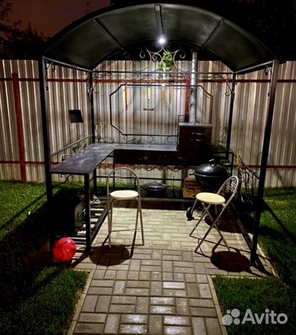 Мангал с крышей