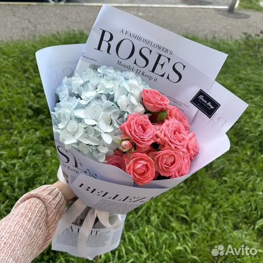 Букет с гортензией