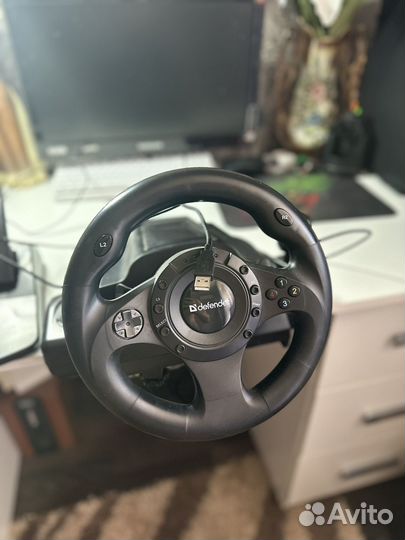 Руль Defender Forsage Drift GT черный