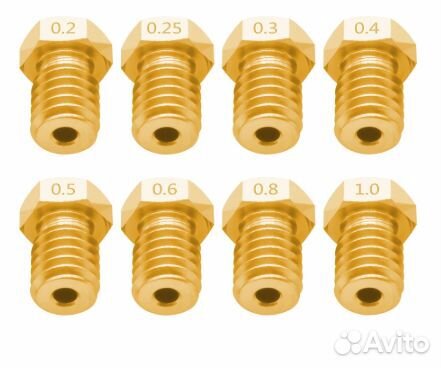 Сопло для 3D-принтера E3D латунь 0,3 мм