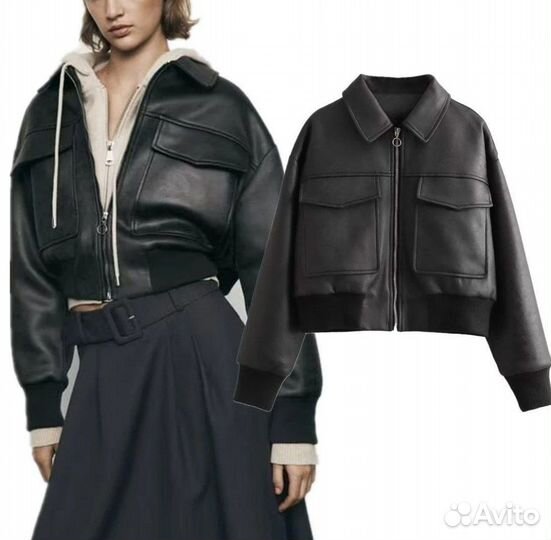 Куртка бомбер косуха женская в стиле Zara