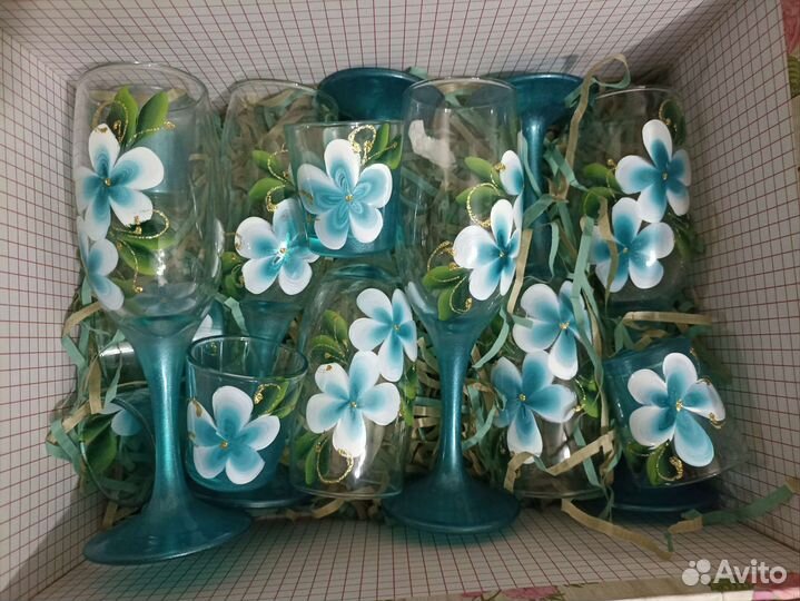 Набор бокалов с рюмками