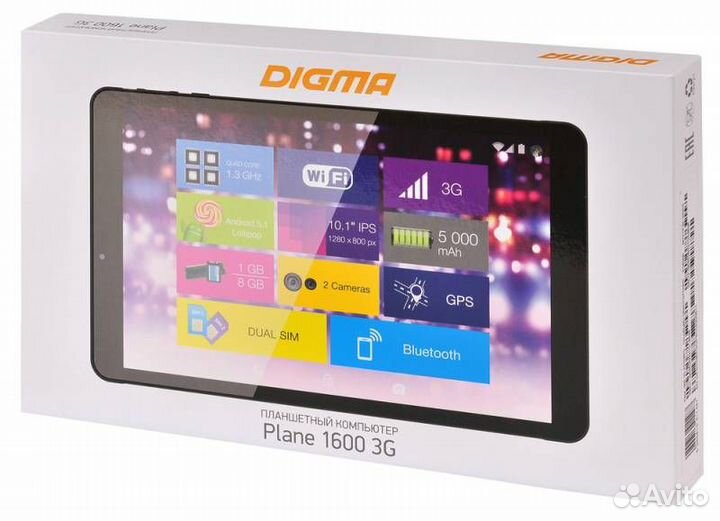 Планшет Digma Plane 1600 3G 1Gb/8Gb 10.1''