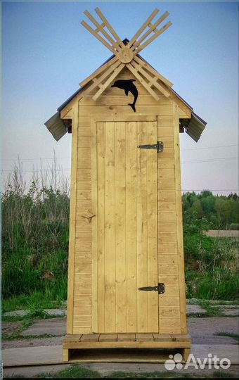 Уличный туалет с декором тщл 336