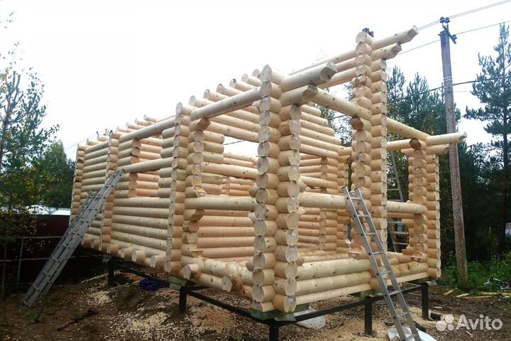 Сруб Бани с террасой