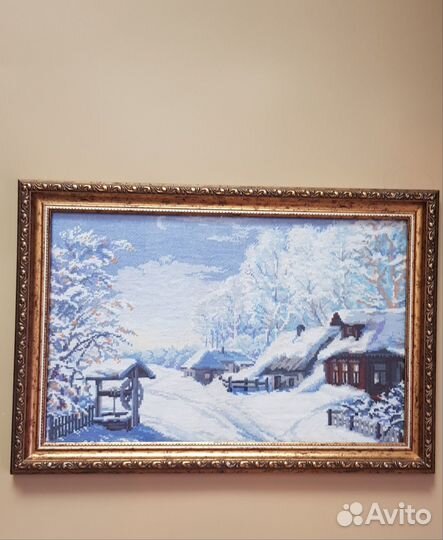 Картина вышитая крестом ручная работа