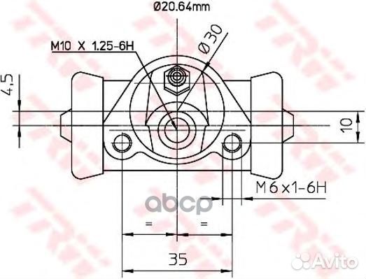 Цилиндр тормозной рабочий зад прав/лев BWF1