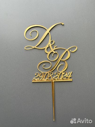 Надпись на торт топпер