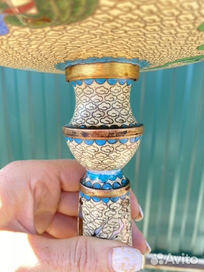 Ваза фруктовница клуазоне клоазоне