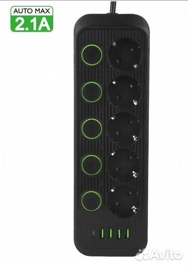 Сетевой фильтр с USB 2 м