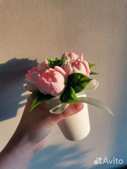 Букеты из мыла ручной работы тюльпаны/ирисы