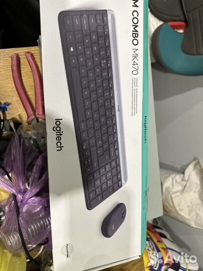 Беспроводная клавиатура и мышь logitech MK470 slim