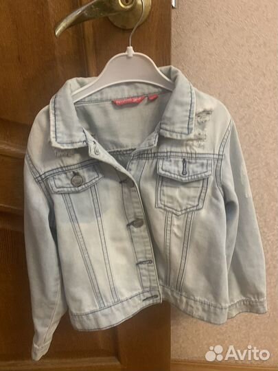 Джинсовая куртка для девочки 122 futurino