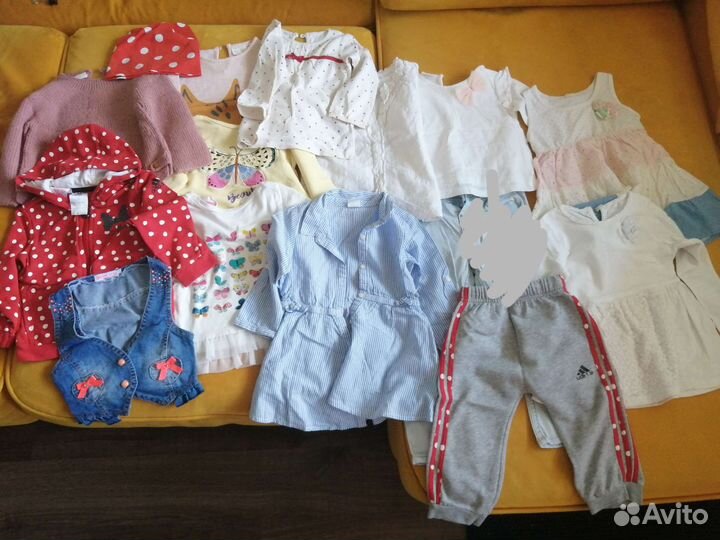Вещи пакетом для девочки 80/9-12