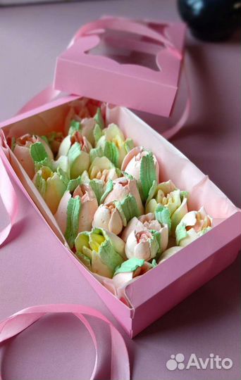 Зефирные цветы(тюльпаны)