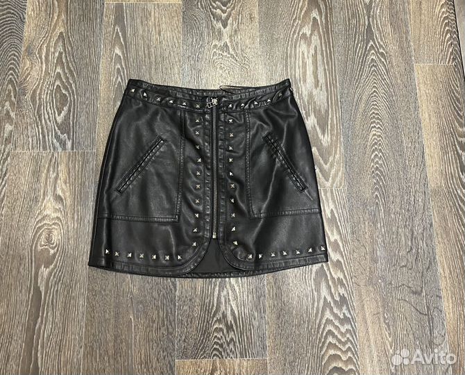 Юбка экокожа