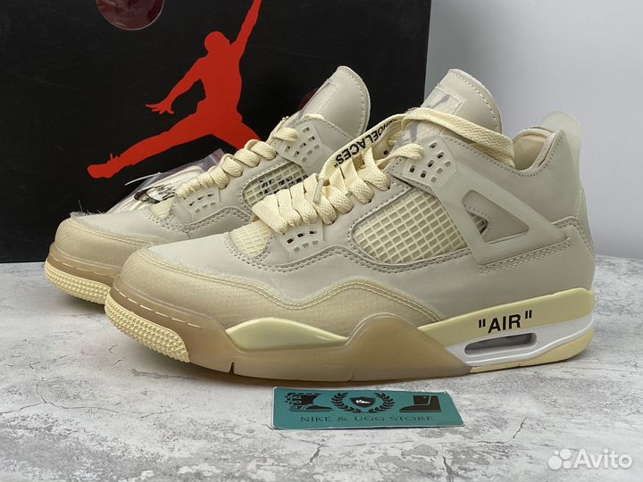 Кросси Off-White X Wmns Air Jordan 4 Retro SP Sail