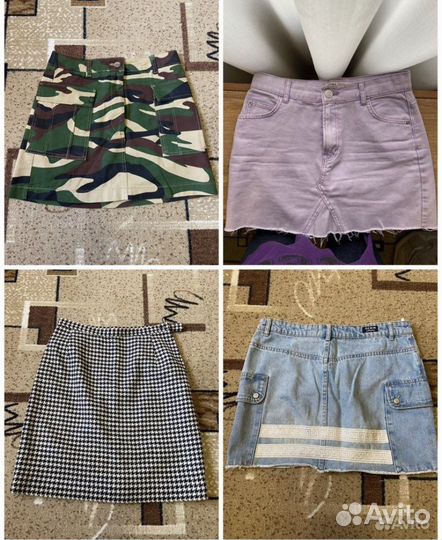 Пакет вещей (джинсы, юбки, платья, плащ)