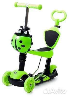 Самокат детский с сиденьем и ручкой новый