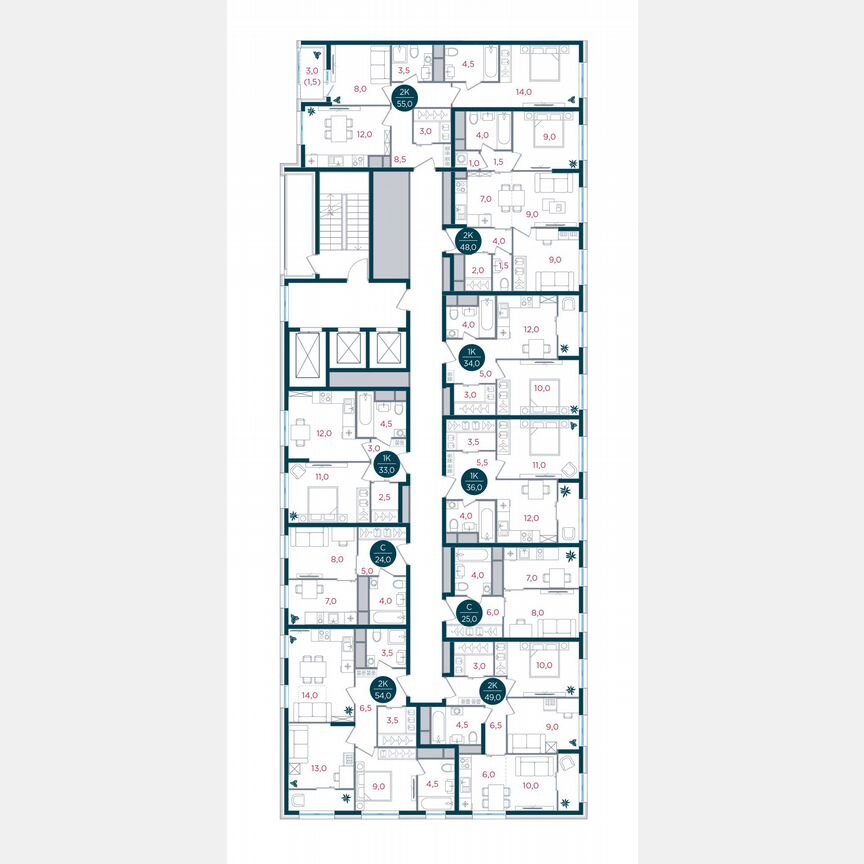1-к. квартира, 33 м², 17/17 эт.