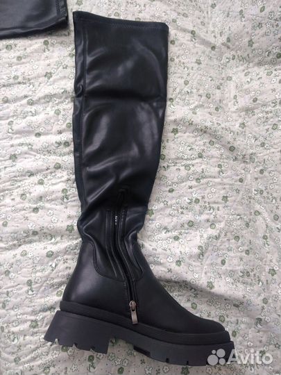Сапоги женские осенние кожаные