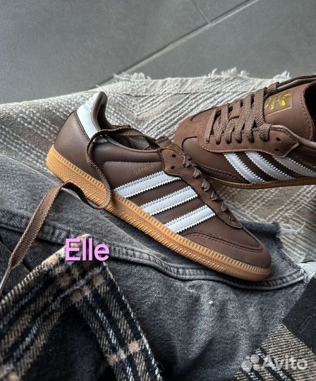 Кроссовки женские Adidas Samba Dark Brown