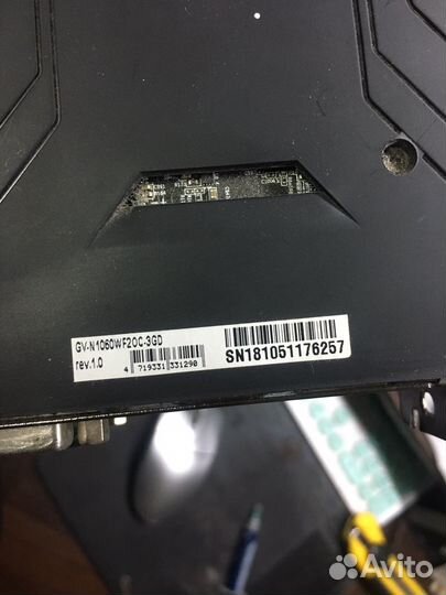 Видеокарта gtx 1060 3gb Gigabite