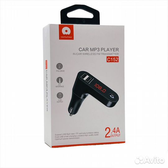 FM-модулятор WUW C152 2.4A Black