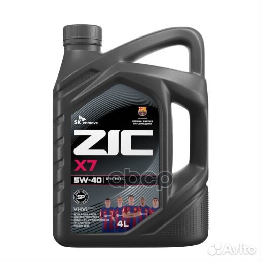 Масло мотор. R ZIC X7 5W-40 4lt (4) Zic