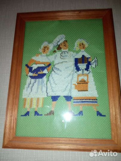Картина вышивка крестом, для кухни