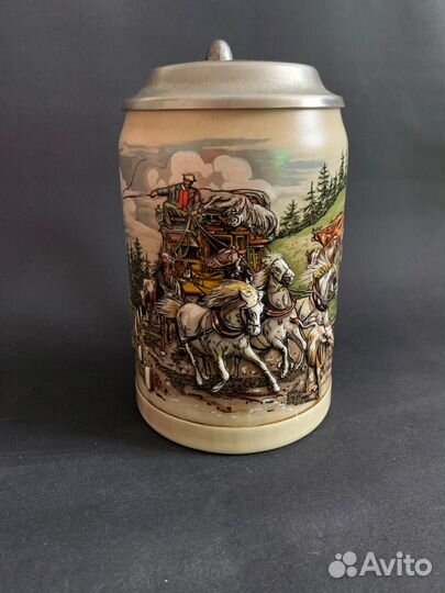 Пивная керамическая кружка Германия антикварная