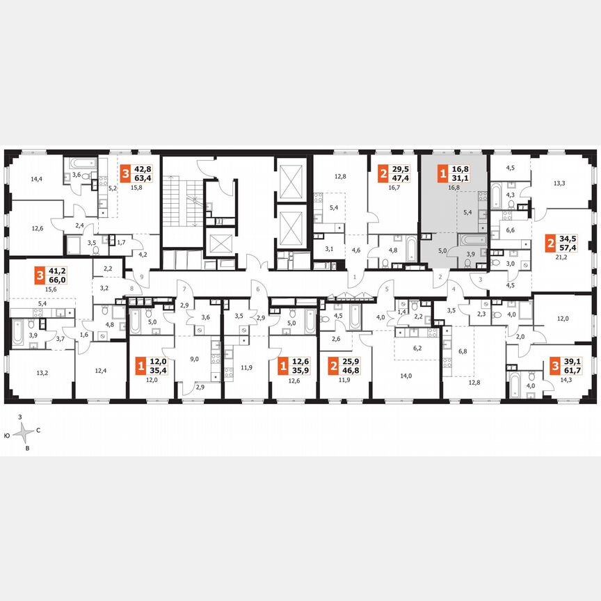 Квартира-студия, 31,1 м², 2/27 эт.