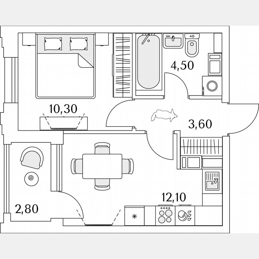 1-к. квартира, 75,7 м², 13/13 эт.