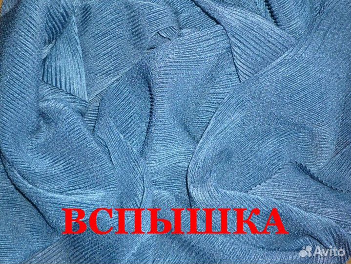 Палантин шарф плиссированный. Шёлк 80 x 160 см