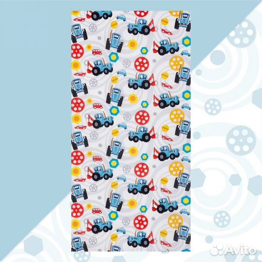 Полотенце детское Синий трактор «Город»