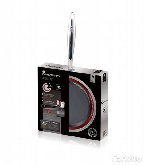 Сковорода Masterpro Argent 3 bgmp-1932, 28 см