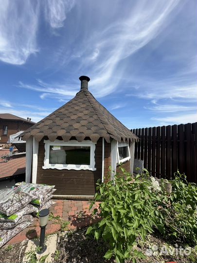 Беседка гриль домик