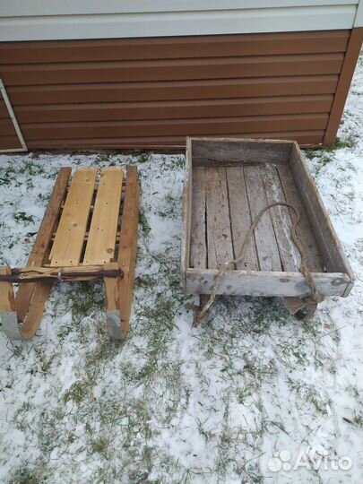 Сани.Салазки деревянные.Ручная работа