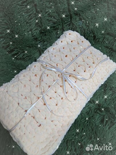 Плед детский вязаный ручная работа