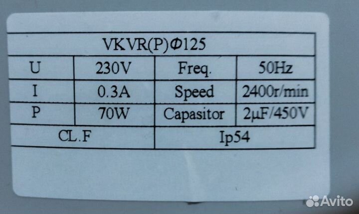 Круглый канальный вентилятор 125