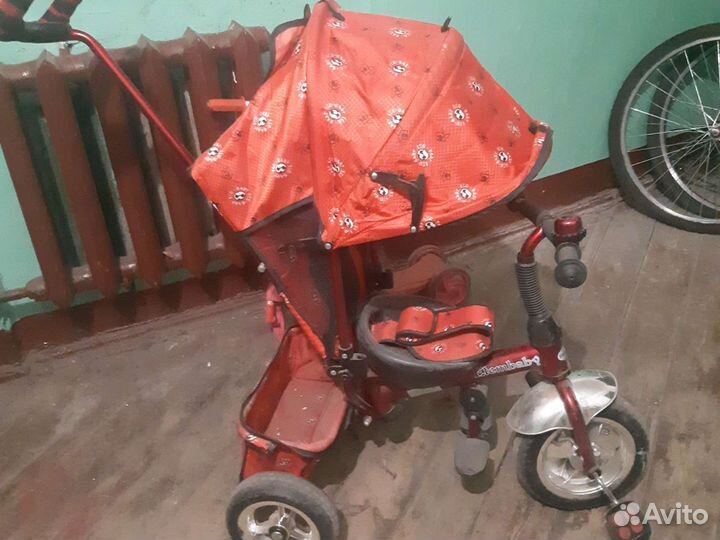 Трехколесный детский велосипед с ручкой бу