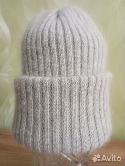 Шапка зимняя женская, с двойным отворотом