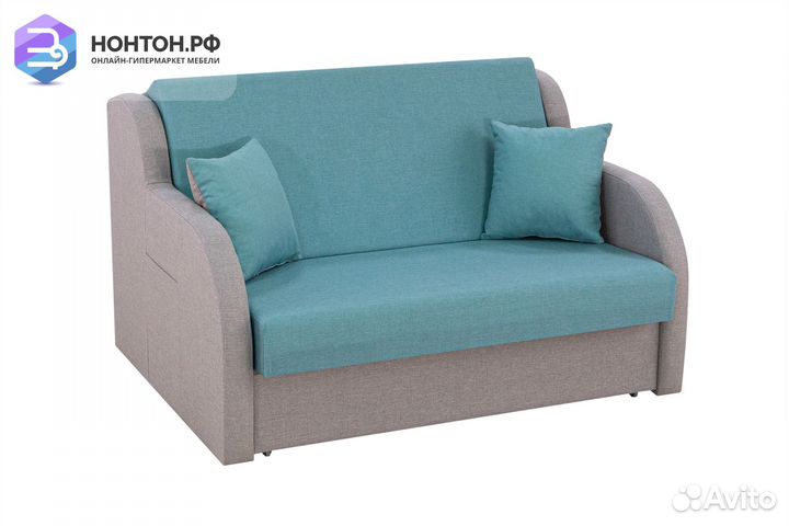 Диван аккордеон Ремикс 2 серо-голубой
