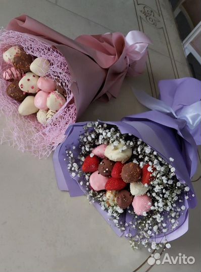 Клубничный букет, клубника в шоколаде